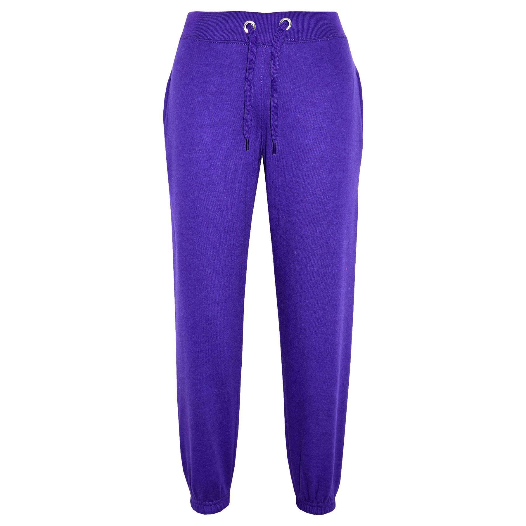 A2Z 4 Kids Fleece Joggers Tracksuit - Fleece Trouser Purple 13