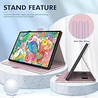 Vista 4 de Dteck Funda para tablet Galaxy Tab S8 Plus 2022/S7 FE 2021/S7 Plus 2020 de 12.4 pulgadas, piel sintética, con soporte para S Pen para Samsung Galaxy
