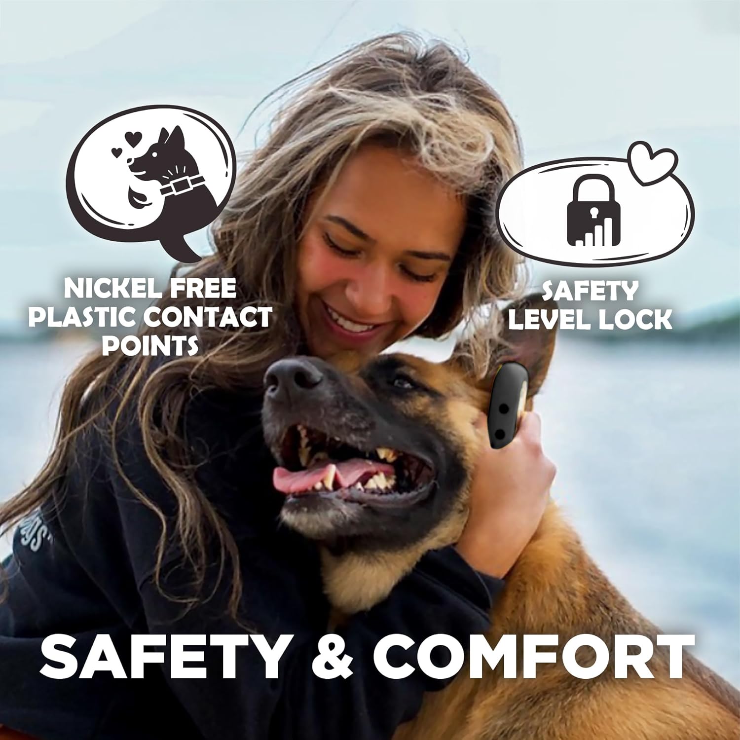 Dog Training Bundle with Cue Gen 2 Grey + 280X E-Collar System Training Bundle – Waterproof Dog Training Collars with Custom Levels, Vibration & Tone Modes, LED Light & Expandable