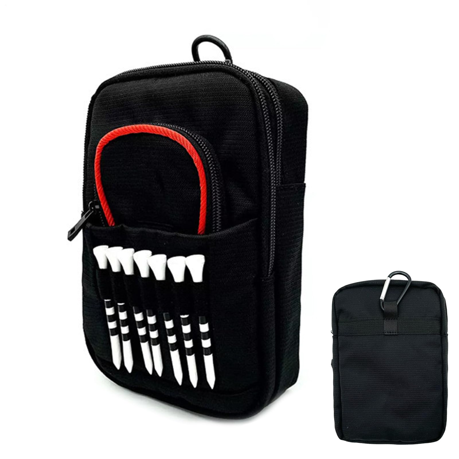 Golfball Speicher - Kompaktes Accessoire Organizer Bag | Leichter wasserdichte Golfbeutel mit Reißverschluss für einfache T -Shirt und Ballzugang, ideal für Männer und Frauen während des Spielspiels,