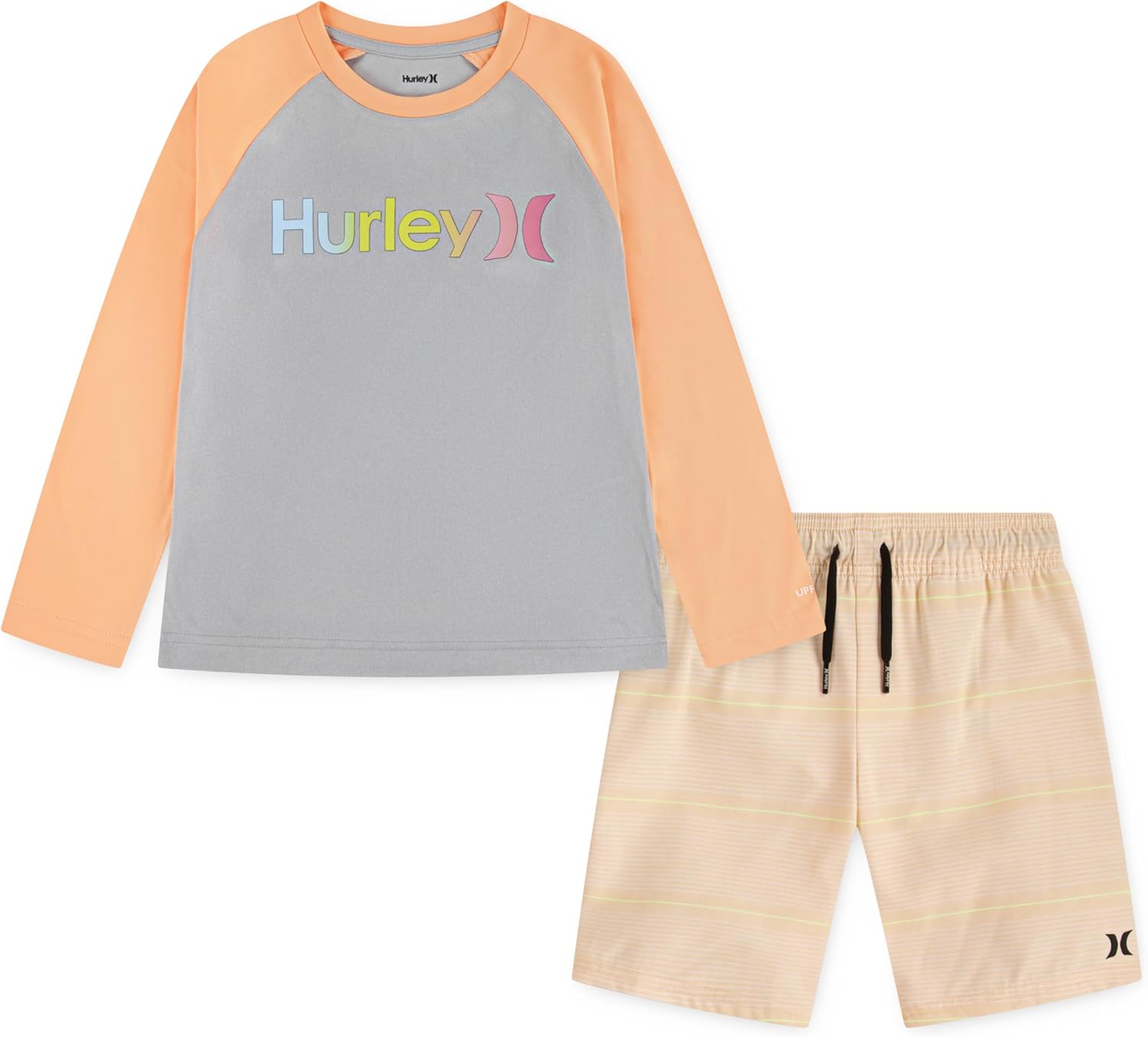 Hurley Boys' Baby and Toddler Boys' Swim Suit 2-piece Outfit Set