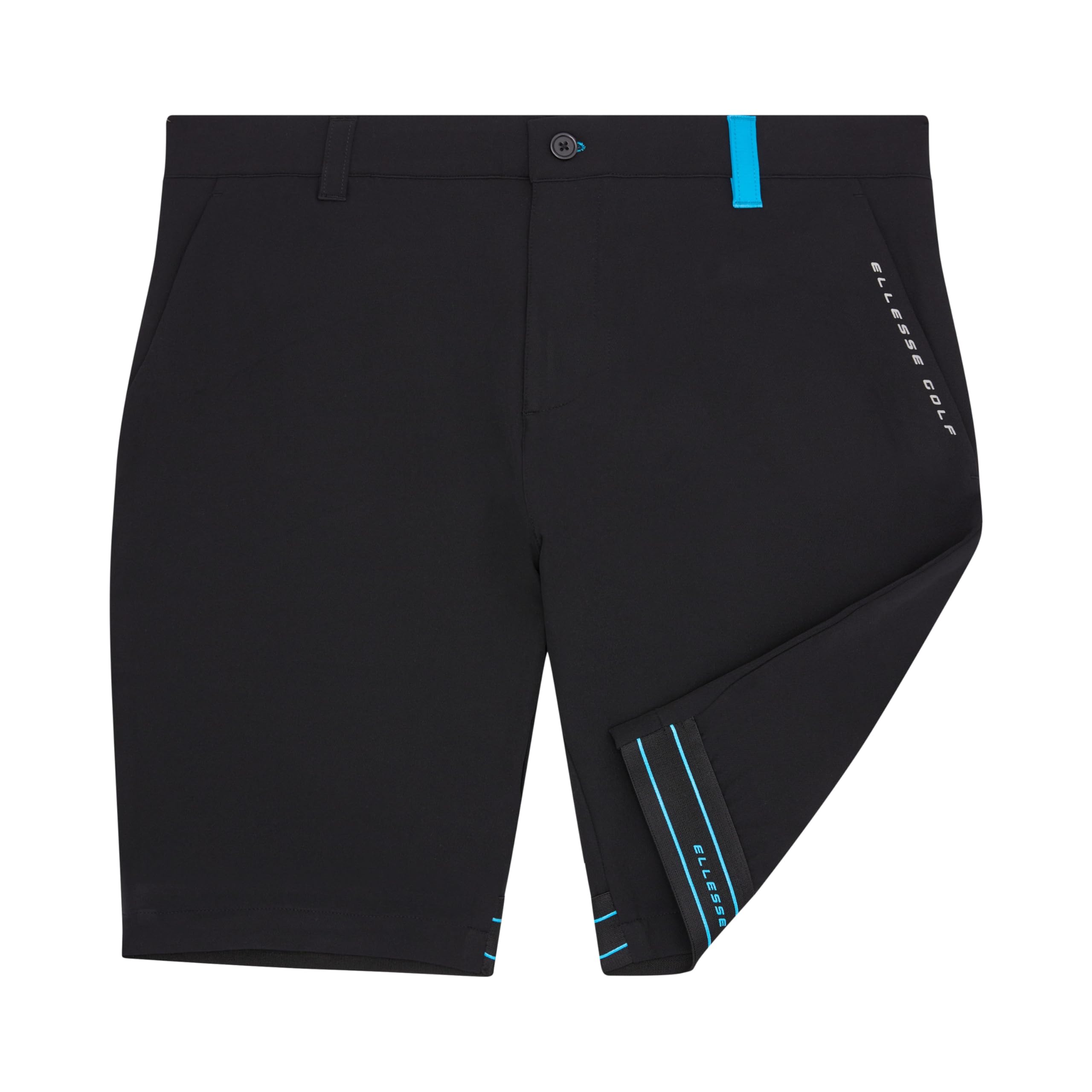 ELLESSE Fabbri męskie spodenki golfowe Regular Fit, Czarny/niebieski, 32W