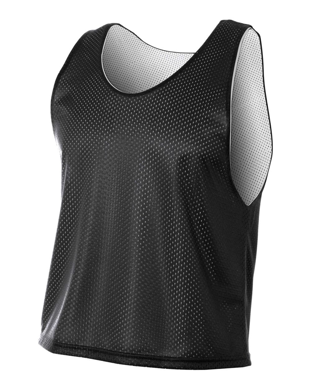 A4 Sportswear Black/White Youth Large Reversible Jersey Pinnies