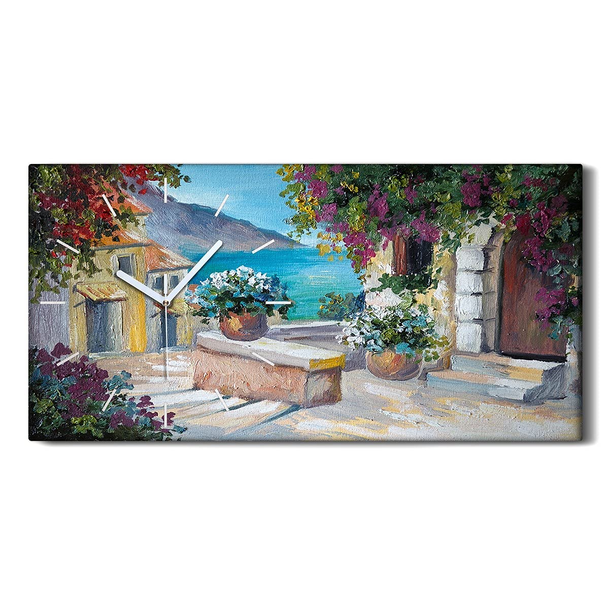 Horloge sur Toile Chambre Salon Moderne Silencieuse 60x30