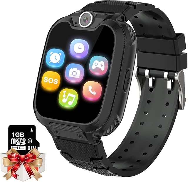 Kids Smart Watch, Smart Watch for Kids with Music Player, 16 Games, Calculator, 2 Way Call, SOS, Alarm, Camera, Kids Games Watch for Boys Girls Holiday Toys Birthday Gifts [Built-in SD card]