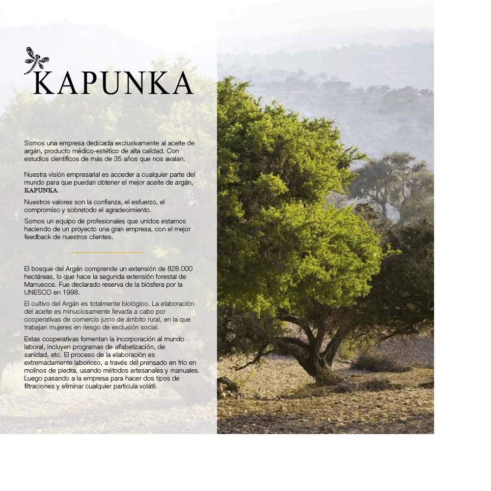 ACEITE DE ARGAN 100% PURO KAPUNKA 500 ml.