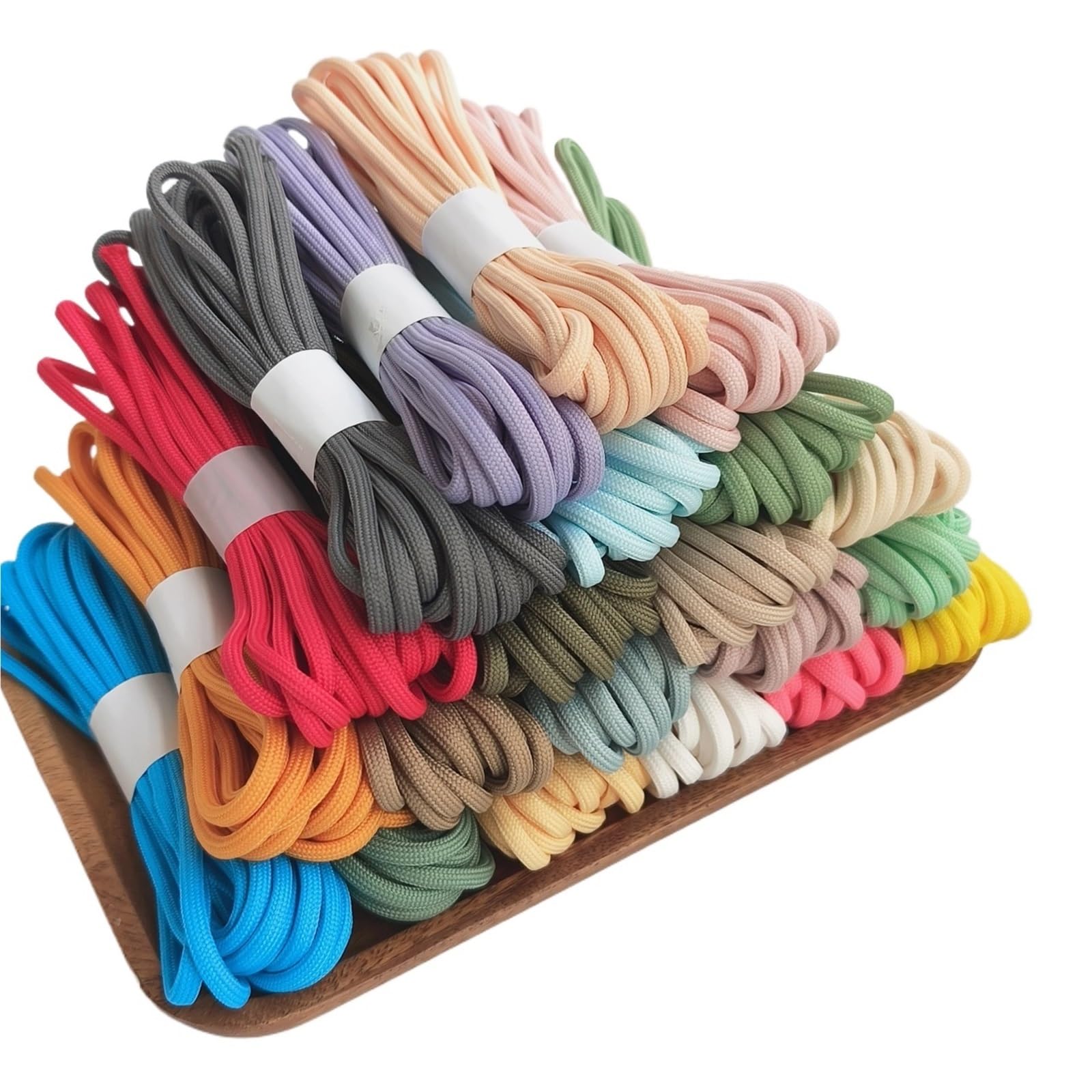 Polyester Rope 3Pcs 5mm Polyester Braid Rope DIY Macrame Wristlet Keychain Bag Trap Phone Holder Making Cords 11Yd/10Meters Packing(49 Blue-5mm)