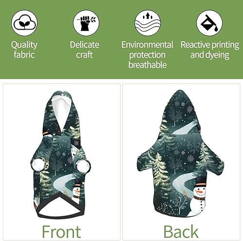 Miniatura 5 de Snowman Chic 3D Dog Hoodies for Small Pets A Cozy Costume for Stylish Puppy Cosplay Delight L