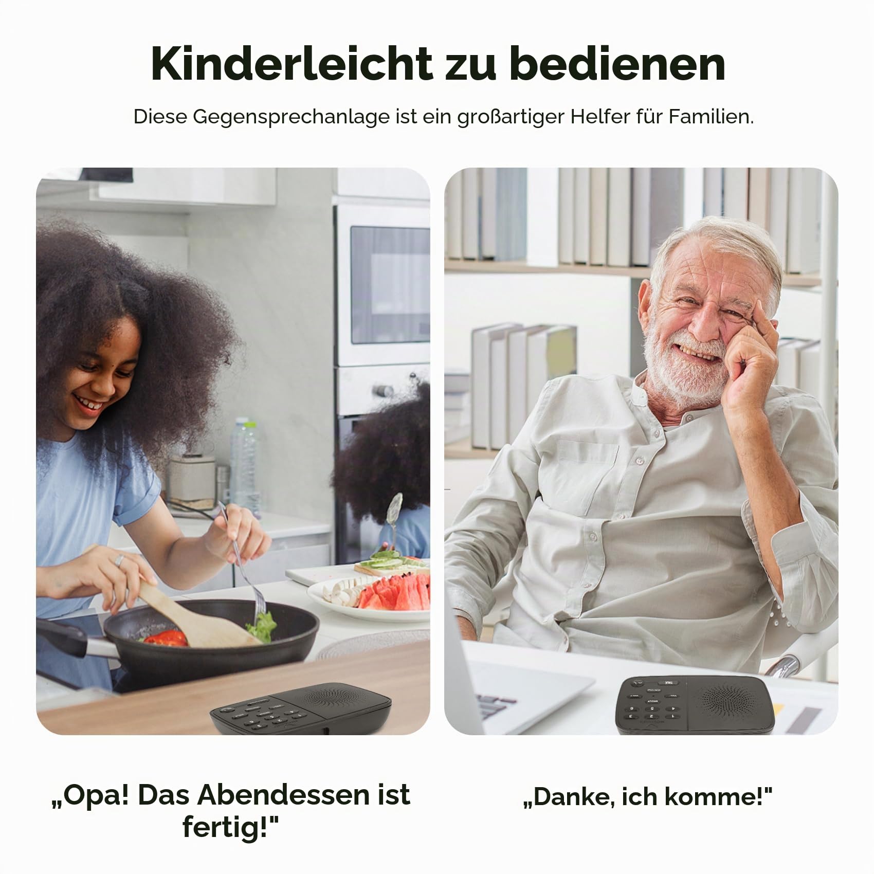 Hosmart Intercoms Wireless for Home UltraSpeak Pro, 2024 Full Duplex Wireless Intercom System for Business, Room to Room Intercom, Zwei-Wege-Echtzeit-Gegensprechanlage mit 1200 Fuß Reichweite (6