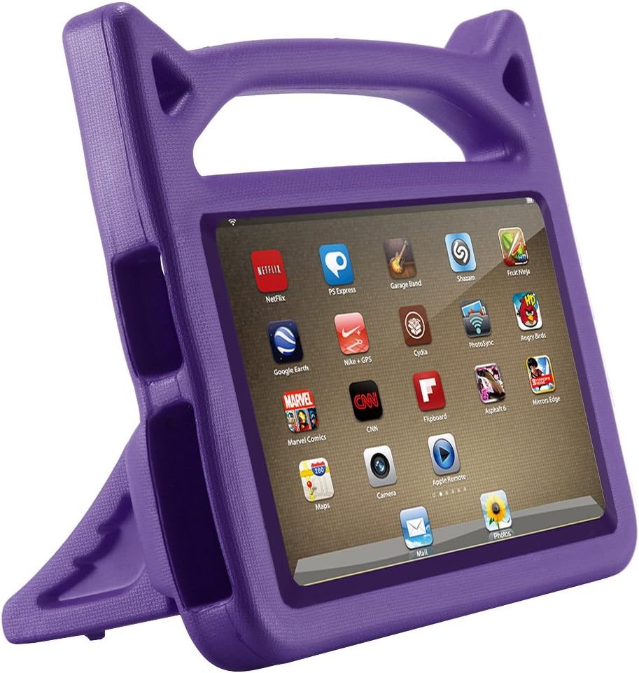 Fire 7 2017 Case, Fire 7 2015 Case,ANTIKE Shockproof Light Weight Handle Kids Friendly Case for Amazon Kindle Fire 7 2017 Tablet (7th Generation, 2017 Release)(Purple 1)