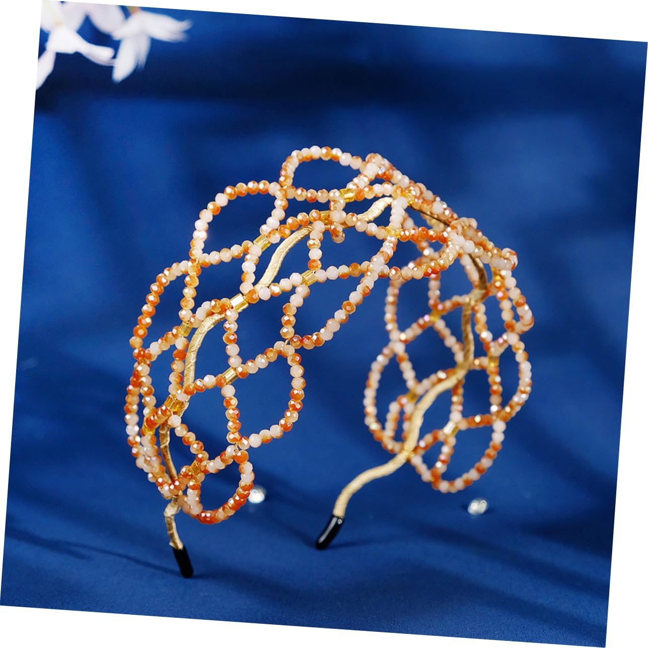 FRCOLOR 3 Uds Diadema De Cristal Tocado De Mujer Tiara Para Niñas Banda Para El Cabello De Perlas Diademas Para Mujeres Gemas Para El Cabello Para Mujeres Diademas Para Damas Joyas Para