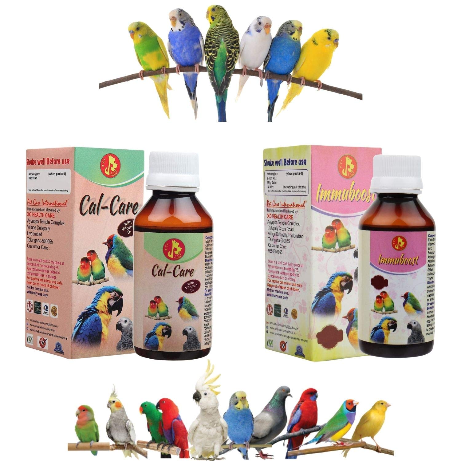 Pet Care International (PCI) Combo ImmuBoost and Cal Care || Provide Essential Vitamins & Minerals for Healthy Bird Healthcare || 100ml (B08ZK9W52N) Amazon Price History, Amazon Price Tracker