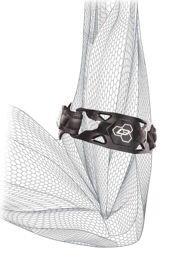 DonJoy Performance WEBTECH Tennis Elbow Strap, Tennis Elbow and Golfer's Elbow, Tendonitis Pain Relief Compression Support Brace - Large/X-Large - Black