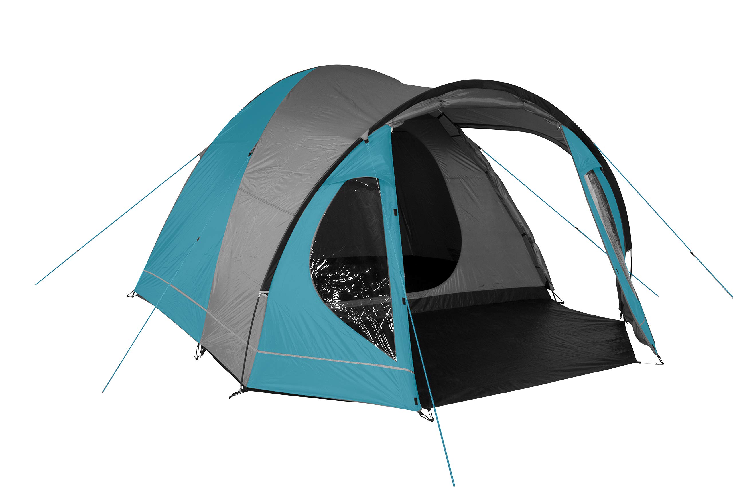 Portal Outdoor S Unisex Delta Dome Tent & Carry Case, Sleeps up to 4 People, Waterproof with Separate Bedroom, Blue, 4 Person Sports & Outdoors