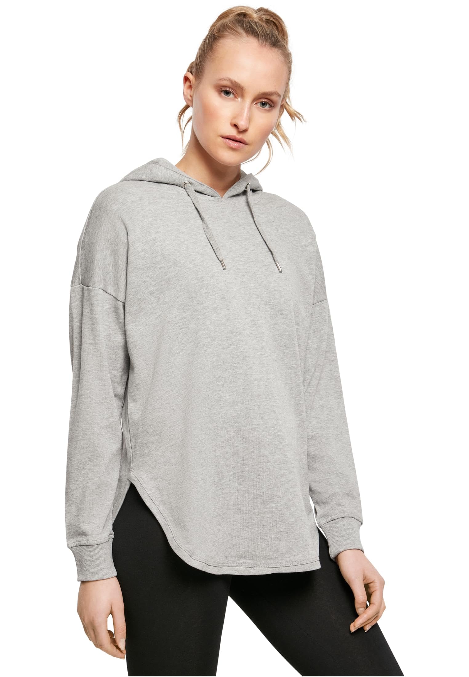 Build Your Brand Women's Gris Oversized Hoodie