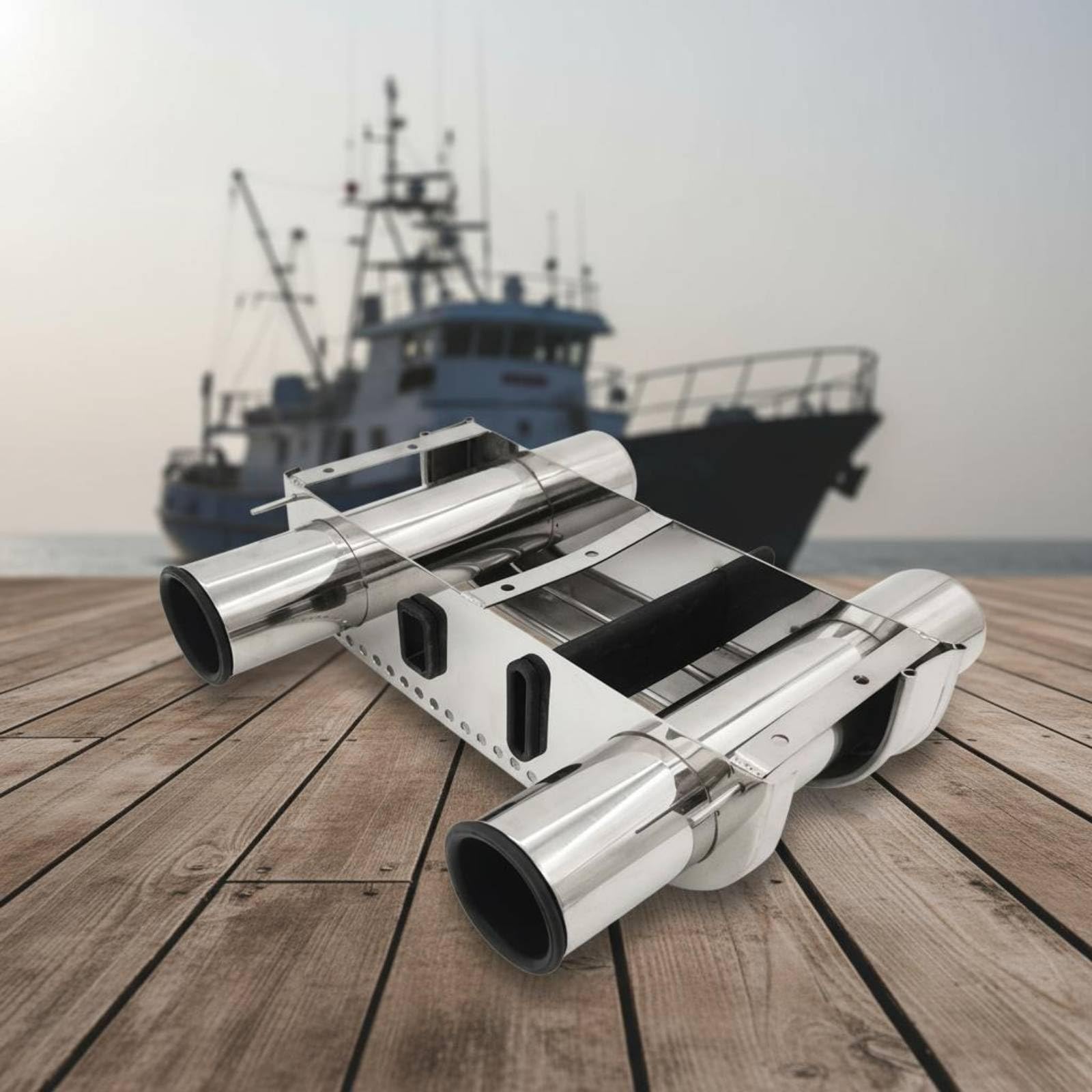 Portacanne da Barca Supporto Canne da Pesca Staffa da Barca Reggicanne Doppio Acciaio Inox 304 Marino Tenuta Sicura Delle Canne Gestione Dello Spazio