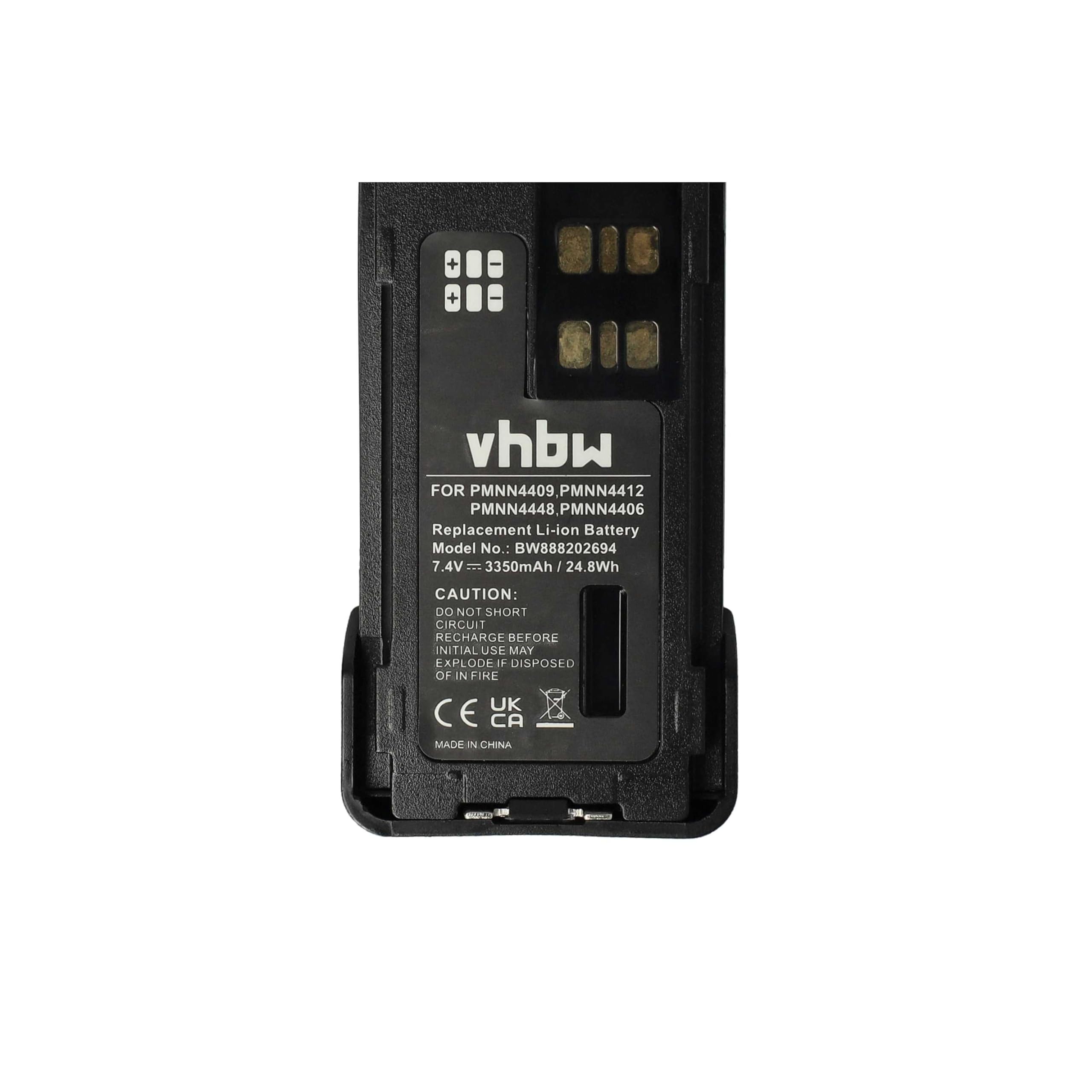 Bateria kompatybilna Motorola DP4800 DP4601 GP328D DP4600 DP4801 3350mAh 7,4V Li-Ion z klipsem