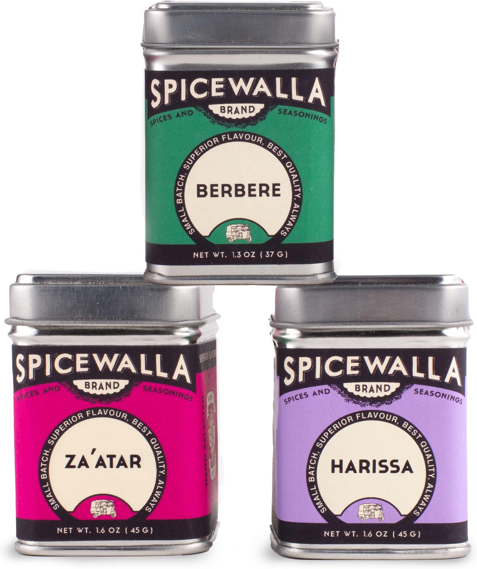 Spicewalla Middle Eastern Spices Set | Harissa Spice, Zaatar or Zahtar, Berbere, 3 Pack | Mediterranean Seasonings