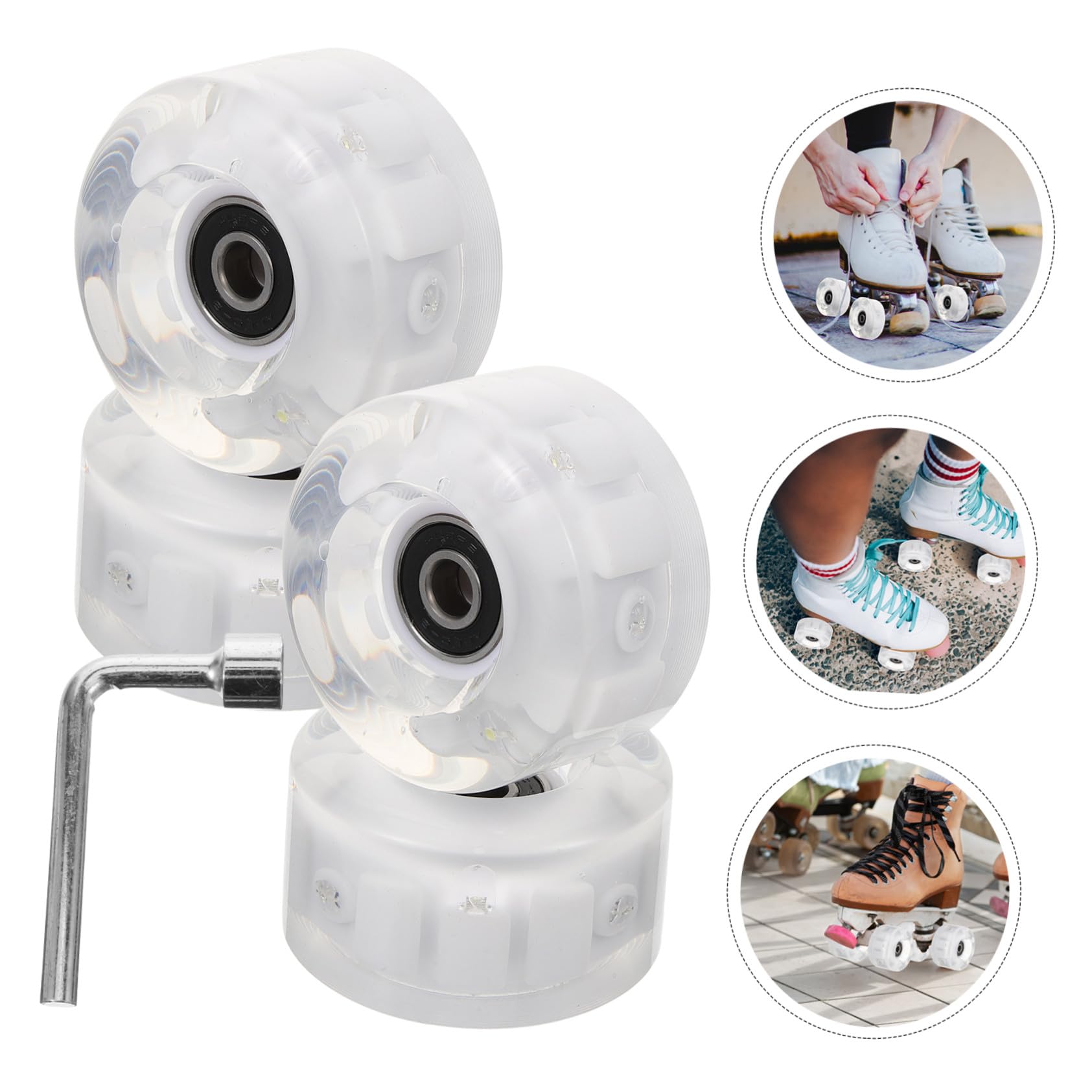 Ruedas Luminosas para Patines con Seis Luces, Pu