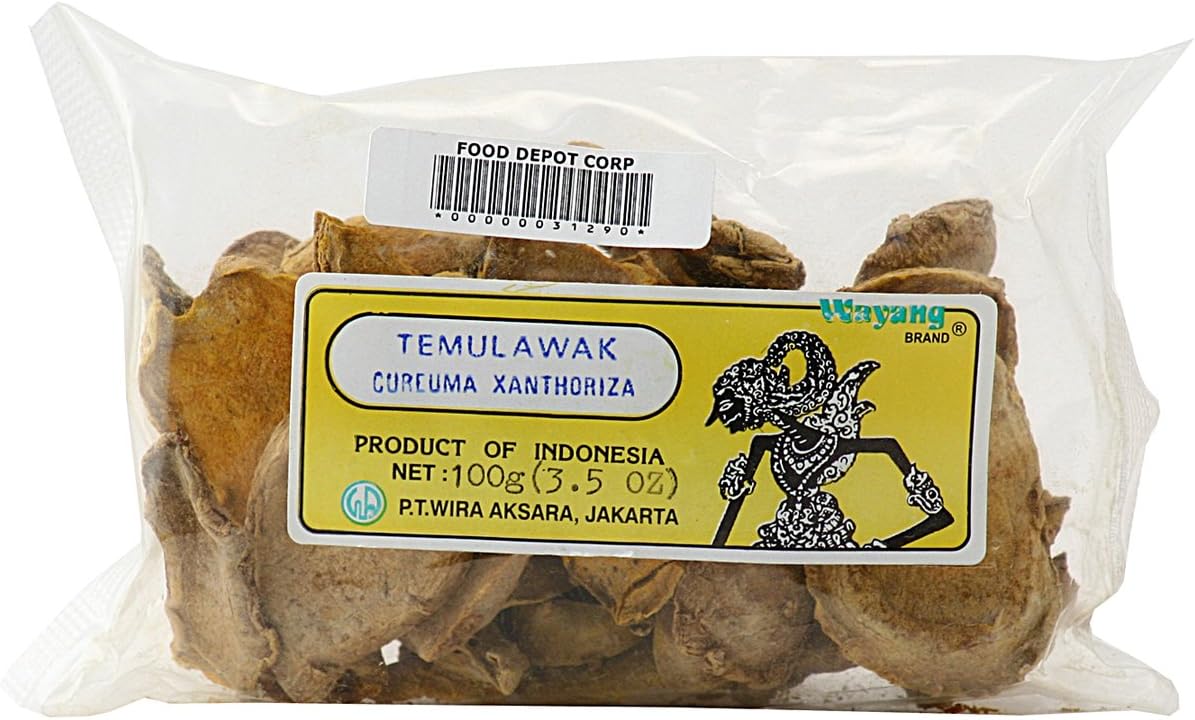 Temulawak Kering (Cureuma Xanthoriza) - 3.5oz (Pack of 1)