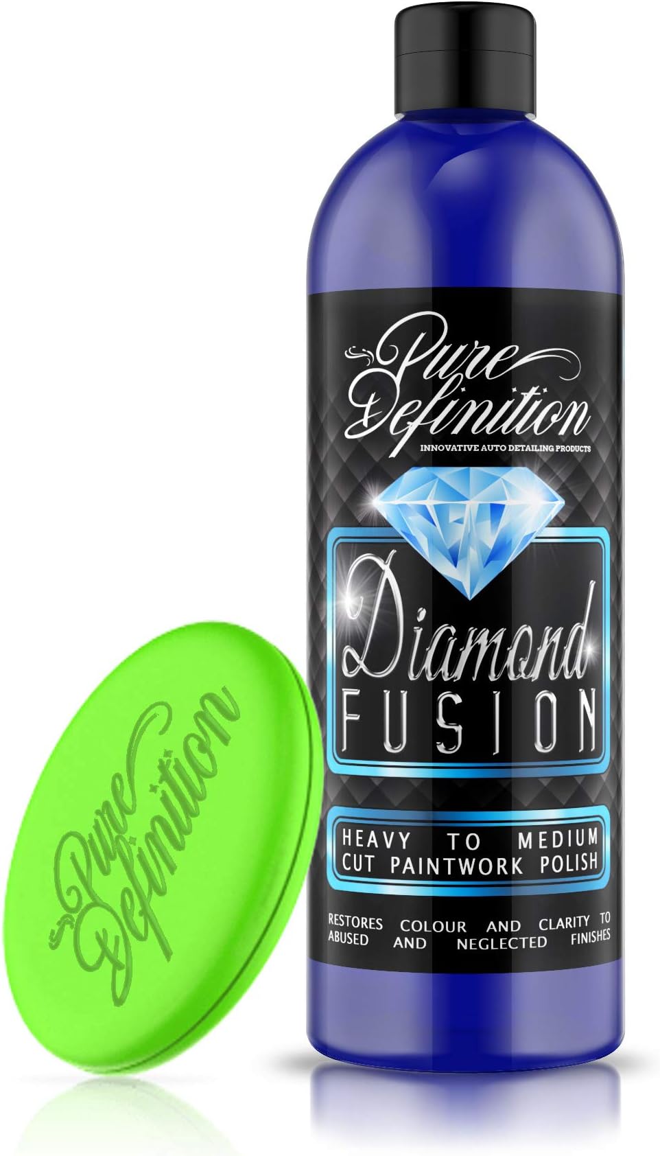 Pure Definition Car Polish Scratch Remover, Deep Shine Crystal Fusion Paintwork Colour Restorer, Comes With Foam Applicator Pad