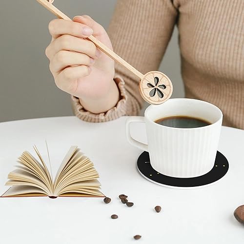 Miniatura 4 de Juego de 6 posavasos para bebidas con avión para mesa auxiliar, bonitos posavasos de cuero para cocina, bar, decoración del hogar, regalo de