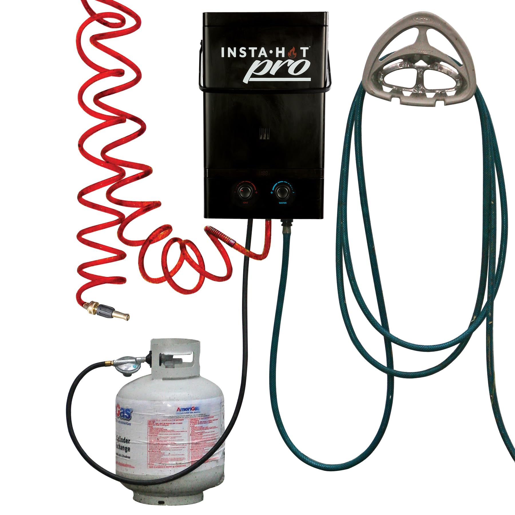 Pro Portable Horse Washing System | Instant Warm Baths Up to 96F Warmer | Sleek LED Screen Display | Safety Tilt & Automatic Shut-Off Features Pro System Only