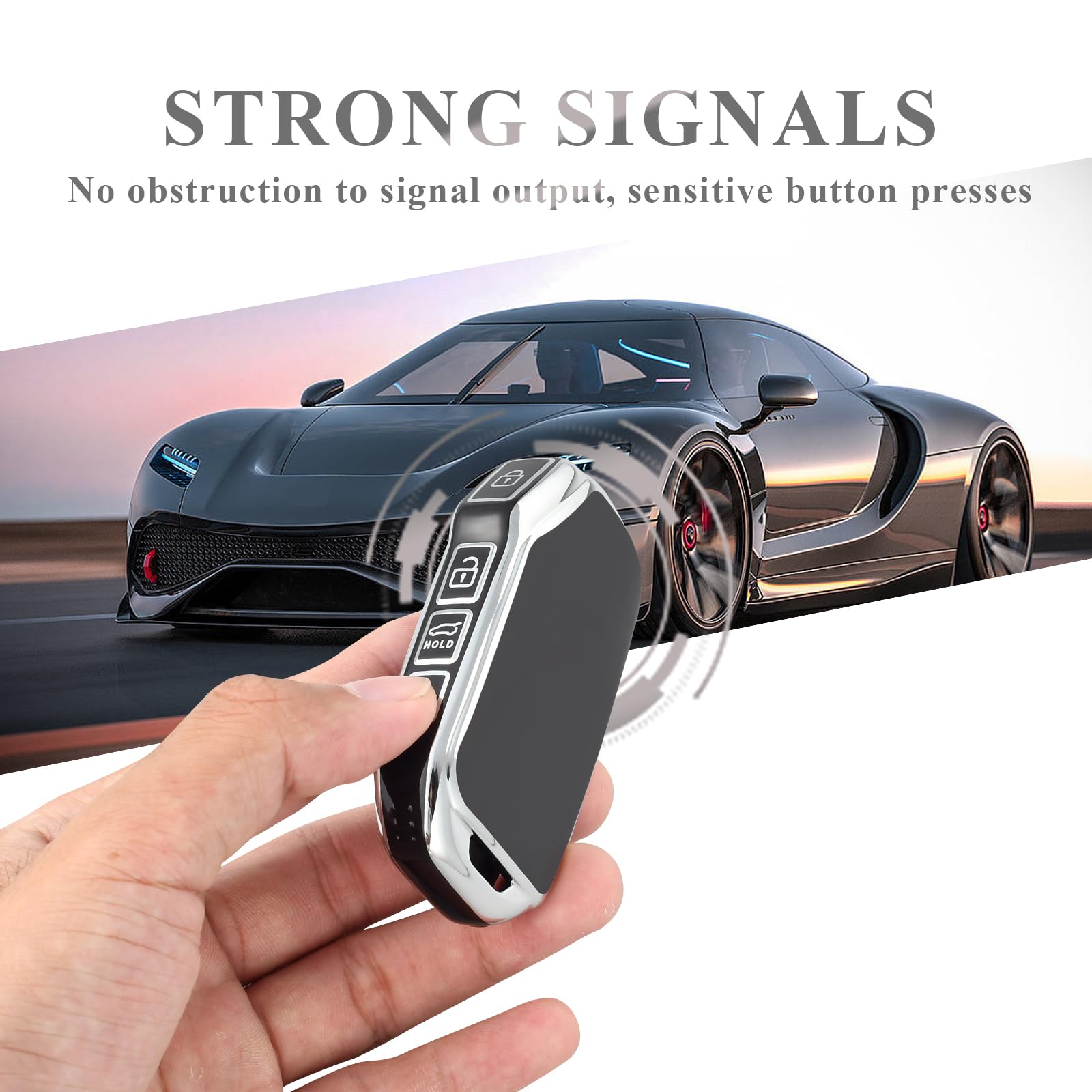 HIBEYO Étui De Clé Intelligent En Cuir Pour Kia Sportage GT Stinger Sorento Soul Rio Optima NIRO Forte Ceed Porte-clés Télécommande Marron