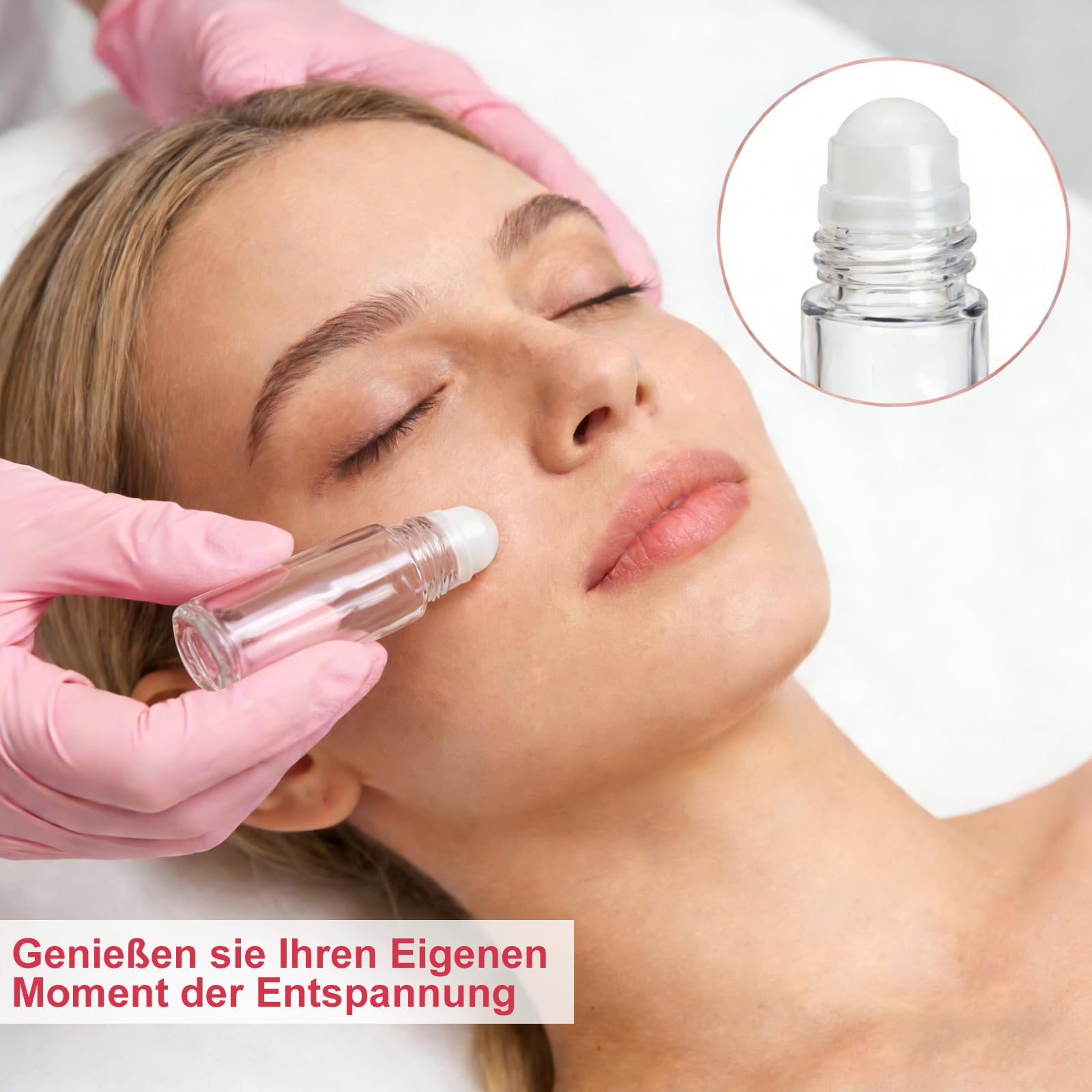 4 Pezzi 30ml Flaconi Roll on Vuoti in Vetro – Flaconi Roll on per Oli Essenziali con Sfera, Ricaricabili, con Contagocce, Imbuto e Adesivi per Aromaterapia e Profumi