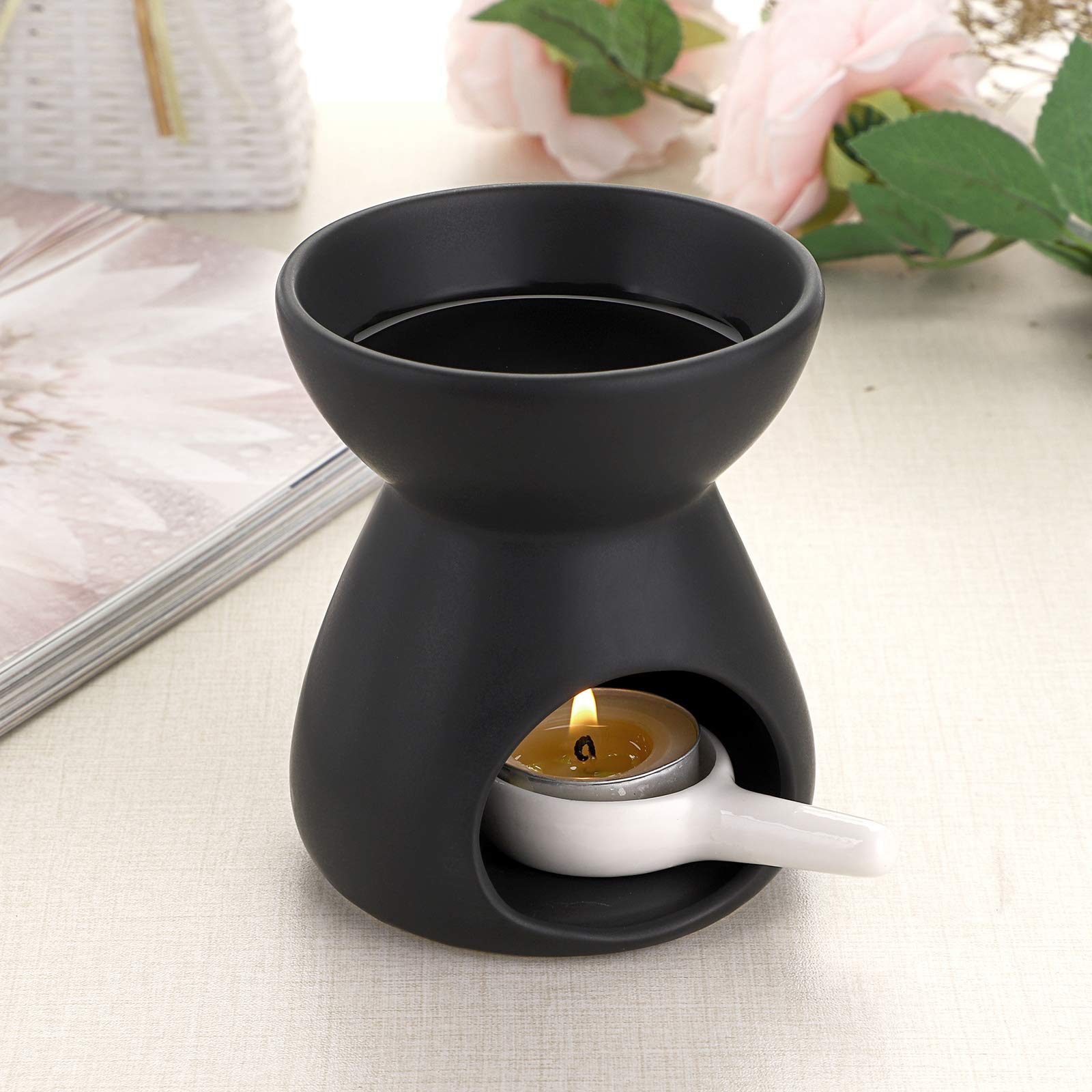 Keramik-Wachsbrenner Mit Bienen-Motiv - Für ätherische Öle & Wachsschmelzen, Mit Teelicht, Deko & Geschenk