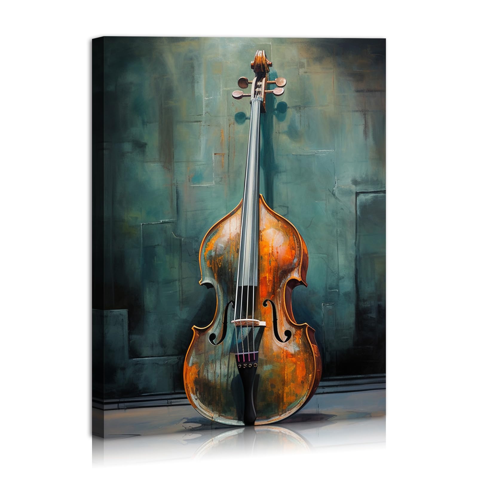 FUNHUA Violin Canvas Wall Art Musical Wall Decor Art Print Fine Arts Instrument Modern Home Decor for Living