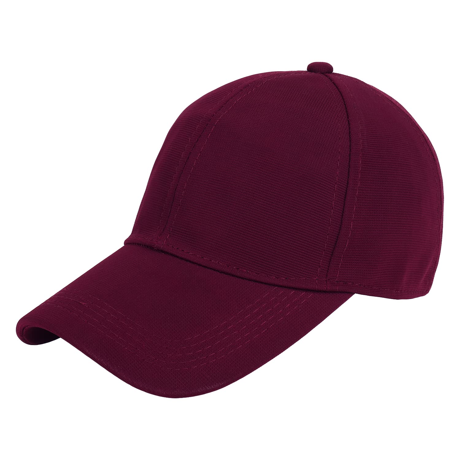 Men's Polycotton Flexi Stretch Fit Closed Back Cap FC-01 (Maroon_Pack of 1) (Free Size)-image-24