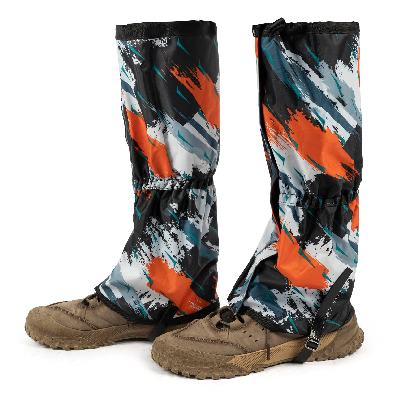 likloks Gaiters for Men & Women - Adjustable Hiking Leg Gaiters for Boots - Waterproof & Durable Gators for Outdoor Activities, Doodle-A, S-M