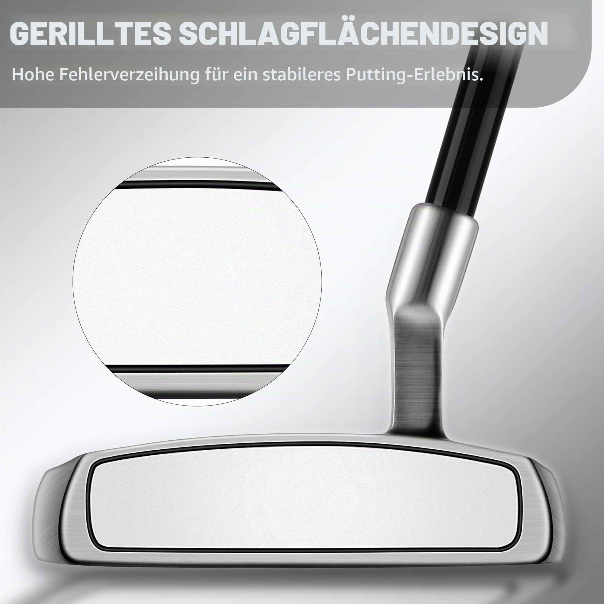 PGM Golf Standing Putter - Golf Putter for Men and Women - Mallet Putter with Stable Low Center of Gravity & Alignment Aid