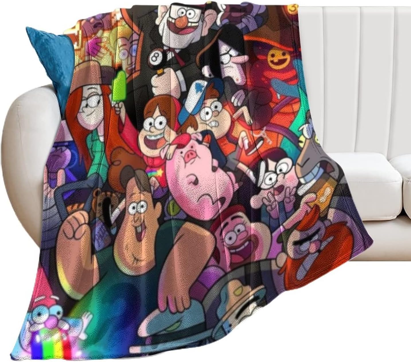 Anime Throw Blanket Gravity Drop Game Digital Blanket Warm Plush Comfortable Soft Blanket Chair Bed 40"x50"