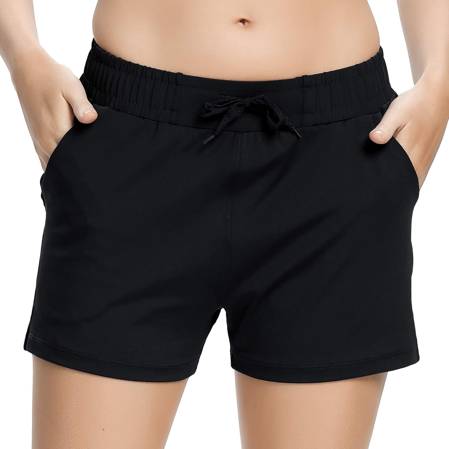 Mesily Women's Workout Hiking Shorts Elastic Waist Workout Travel Active Shorts : Sports & Outdoors