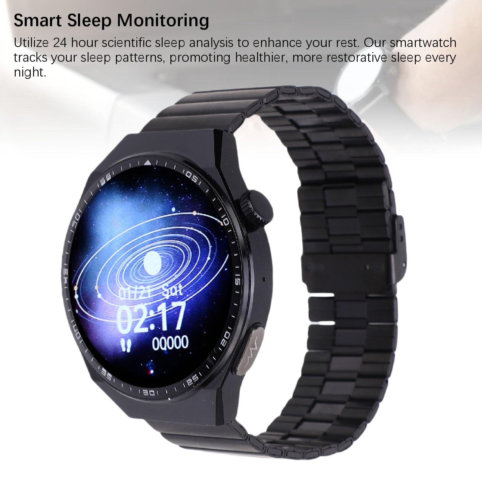 Bewinner Inteligentne Zegarki dla Kobiet Mężczyzn, 1,55 -calowy Smartwatch z Ekranem Dotykowym LCD z BT 5.3, 150 Trybów Sportowych Zegarków śledzących Fitness, IP67, śledzenie Snu, SOS