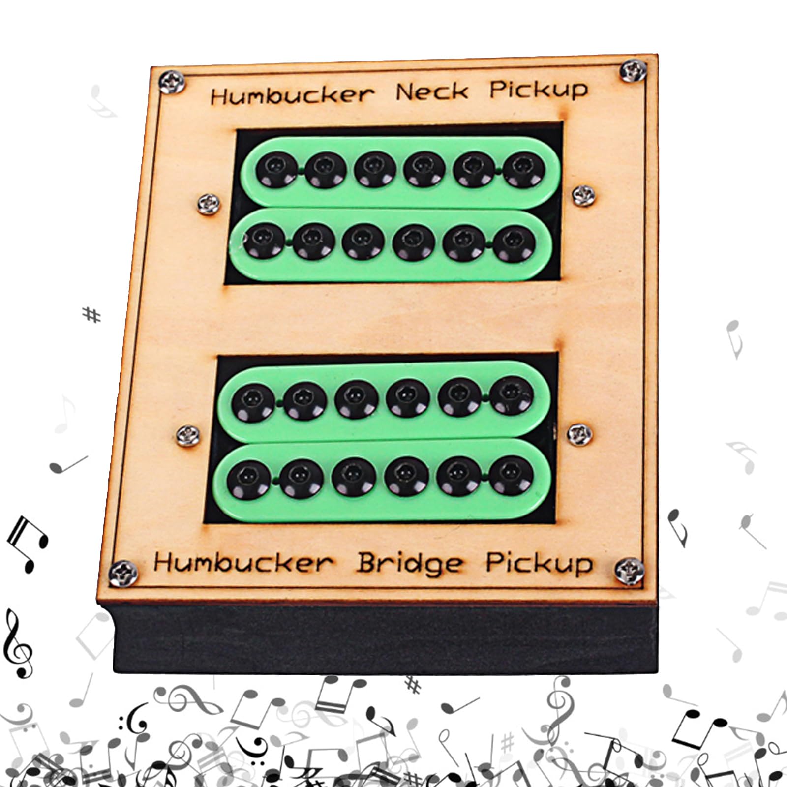 2-teiliges Set mit Hals-Brücke, Doppelspulen-Gitarren-Tonabnehmer, 6 Saiten, E-Gitarre, Hals-Brücke, Tonabnehmer-Set, Spielzubehör