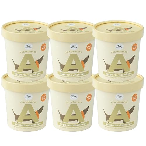 Galletas para perros sin cereales, yogur y plátano con vitamina A, 100% naturales para la salud del manto…