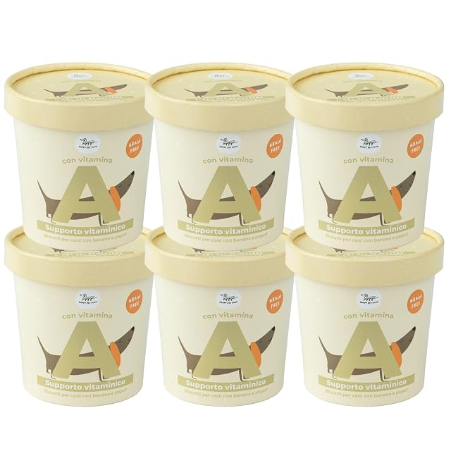 Galletas para perros sin cereales, yogur y plátano con vitamina A, 100% naturales para la salud del manto…