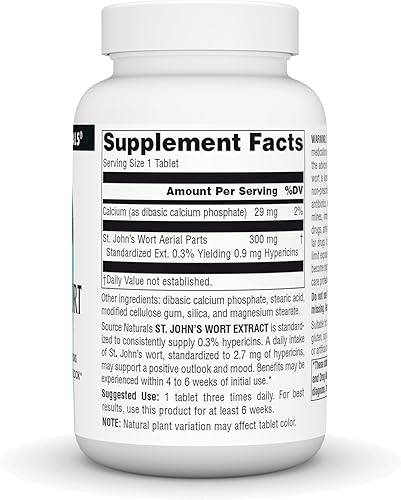 Miniatura 2 de Source Naturals St. Johns Wort Extract 300 mg apoya una perspectiva mental positiva - 240 Tabletas