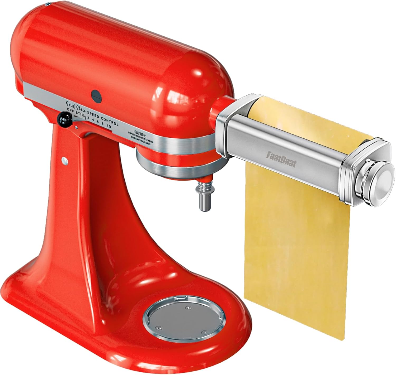 Pasta Roller Attachment for KitchenAid Stand Mixer – Stainless Steel Pasta Attachment for Kitchen Aid – Adjustable Thickness for Spaghetti, Fettuccine & More