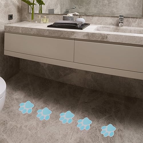Miniatura 3 de Calcomanías con estampado de patas, paquete de 10 calcomanías antideslizantes para bañera, calcomanías de huellas de perro, preciosas calcomanías