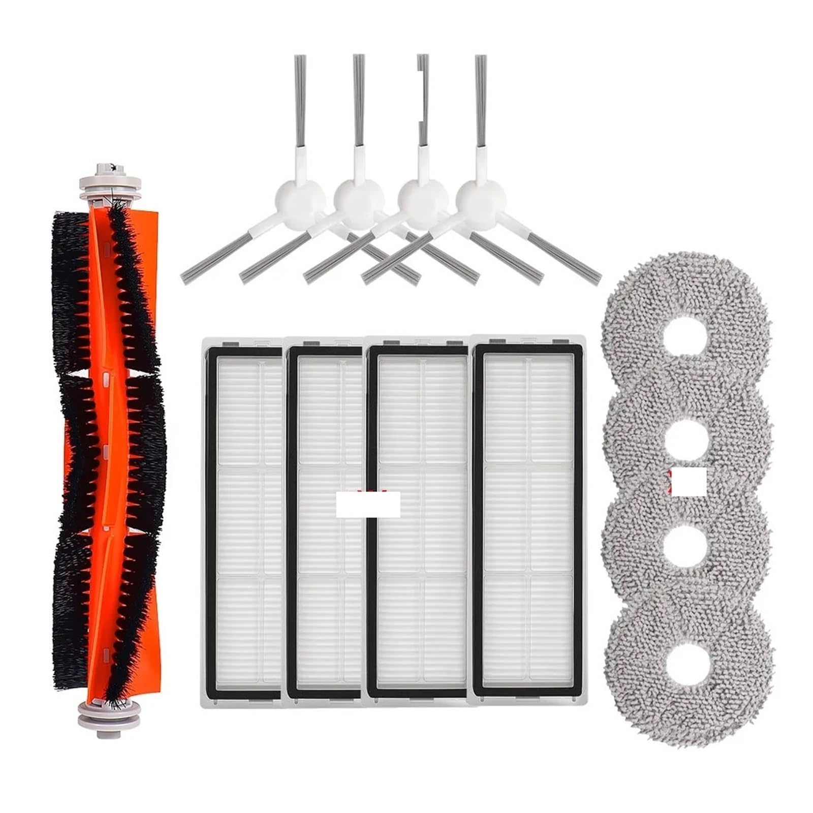 Kit de repuesto, Compatible con Xiaomi, S10 Plus B105 S20 Plus B108GL, Robot aspirador, cepillo de rodillo, cepillo lateral, filtro, paños de fregona(P)