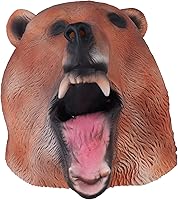 Vista 8 de SandT Collection Máscara de látex de cabeza de animal para disfraz de Halloween, fiesta de disfraces de cosplay