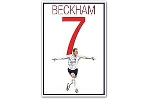 David Beckham Print: Magnificent England Soccer Poster
