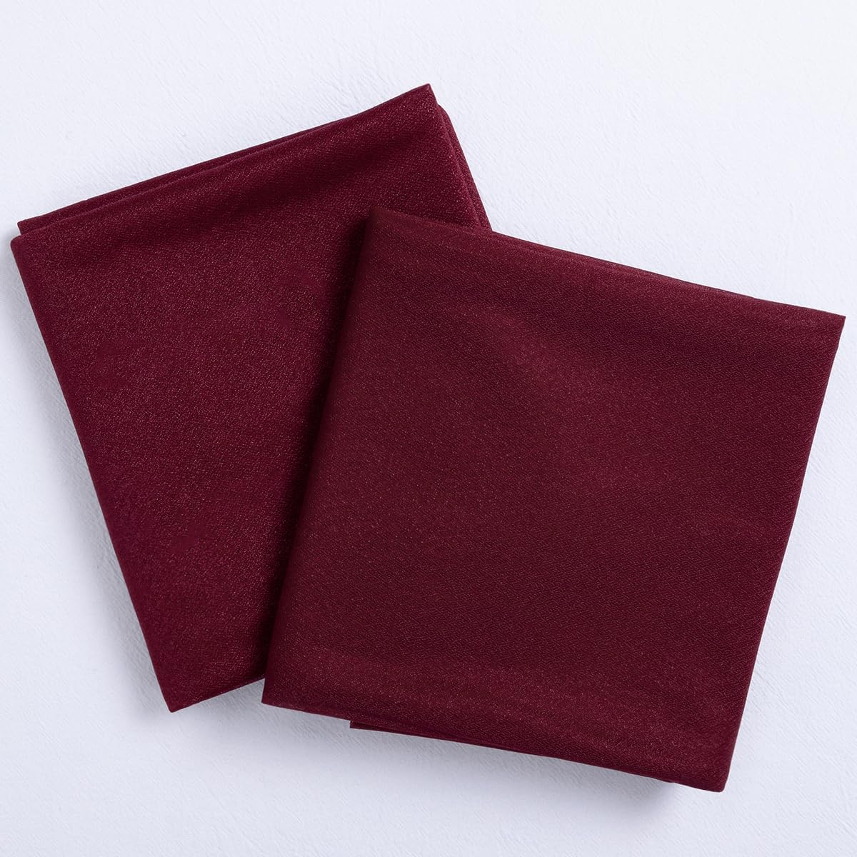 Socomi Wedding Arch Draping Fabric 29" x 20Ft 2 Panels Burgundy Sheer Outdoor Curtain Drapes Extra Long for Bridal Baby Shower Ceremony Birthday Party Decor