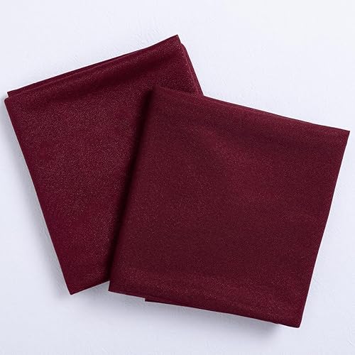 Miniatura 2 de Socomi Wedding Arch Draping Fabric 29" x 20Ft 2 Panels Burgundy Sheer Outdoor Curtain Drapes Extra Long for Bridal Baby Shower Ceremony Birthday