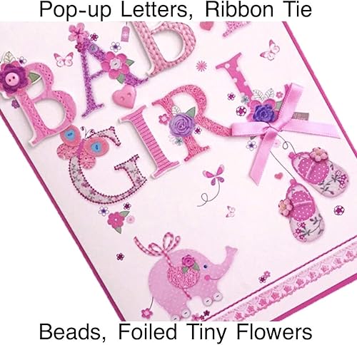 Miniatura 2 de Preciosas tarjetas de felicitación para baby shower para niña (2-PK rosa)