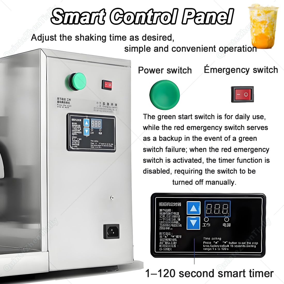 Elektrische 120w Milchtee Shaker Maschine,360° Doppelkopf